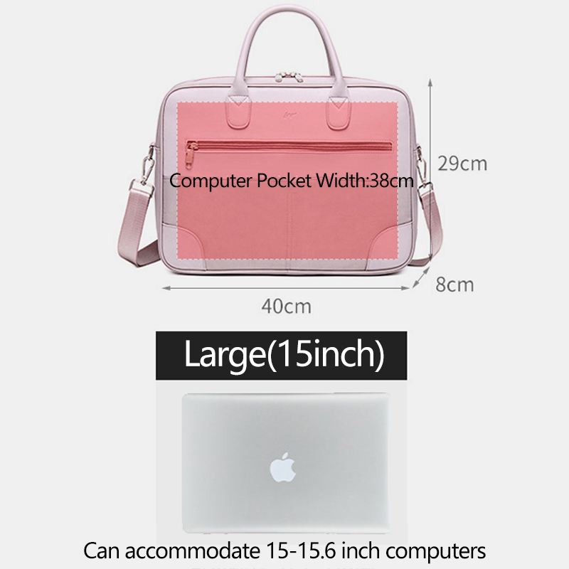 Kvinder Multi-compartment Vandtæt Crossbody Taske Letvægts Åndbar 13.3/14/15.6 Tommer Bærbar Skuldertaske Håndtaske