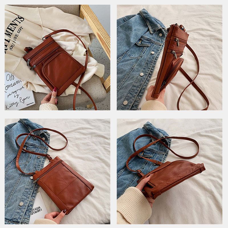 Kvinder Multi-pocket Multifunktionel Skuldertaske Crossbody Taske