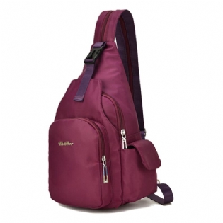 Kvinder Nylon Multifunktionel Vandtæt Crossbody Taske Rygsæk Fritid Rejse Bryst Taske Baby Taske