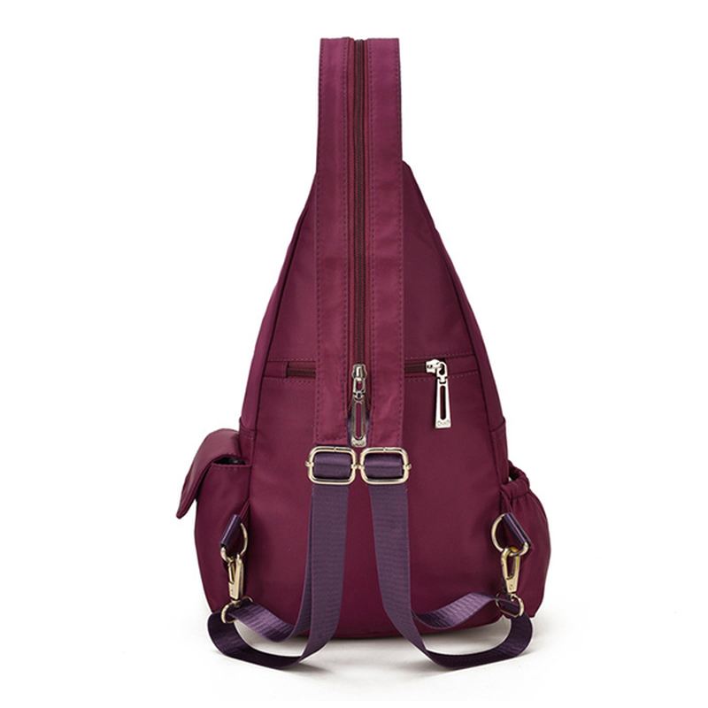 Kvinder Nylon Multifunktionel Vandtæt Crossbody Taske Rygsæk Fritid Rejse Bryst Taske Baby Taske
