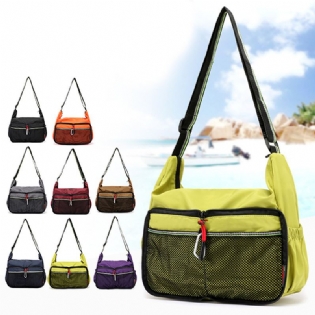 Kvinder Nylon Vandtæt Letvægts Daily Sports Skuldertaske Crossbody Bag