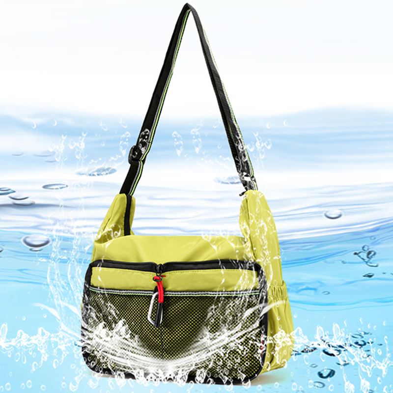 Kvinder Nylon Vandtæt Letvægts Daily Sports Skuldertaske Crossbody Bag