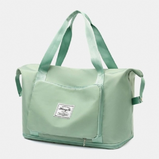 Kvinder Oxford Dry Wet Separation Gym Bag Skalerbar Foldbar Design Crossbody Taske Stor Kapacitet Fast Rem Vandtæt Bærbar Rejsetaske