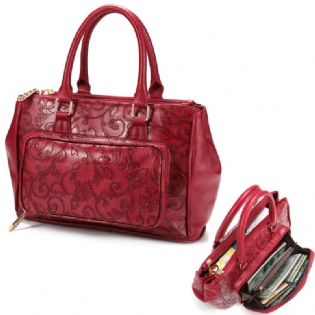 Kvinder Præget Håndtaske Floral Mode Crossbody Taske