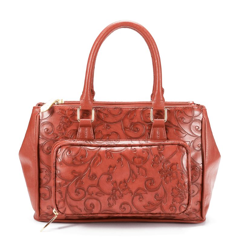 Kvinder Præget Håndtaske Floral Mode Crossbody Taske