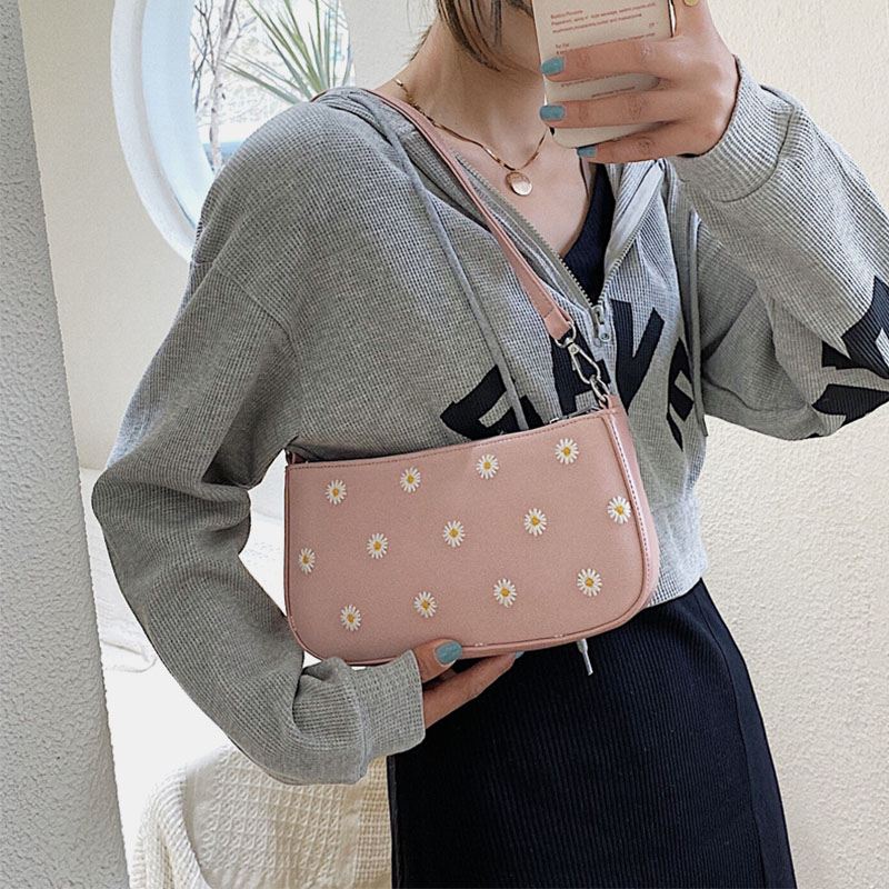 Kvinder Prikket Trykt Skuldertaske Crossbody Taske