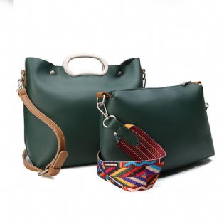Kvinder Pu-læder Crossbody-taske Casual Crossbody-taske Billedpakke