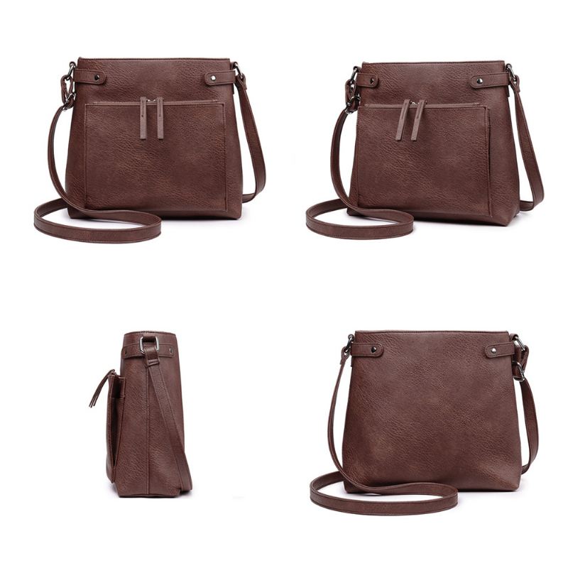 Kvinder Solid Kortholder Multifunktion Crossbody Taske