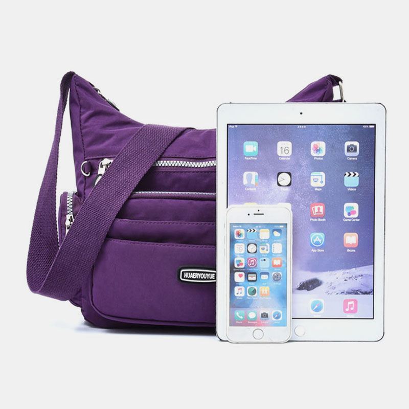 Kvinder Vandtæt Multi-pocket Solid Casual Crossbody Bag Skuldertaske