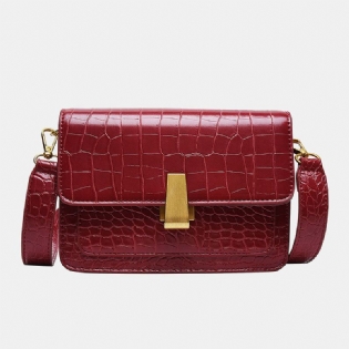 Kvinder Vintage Lizard Grain Crossbody Bag Skuldertaske