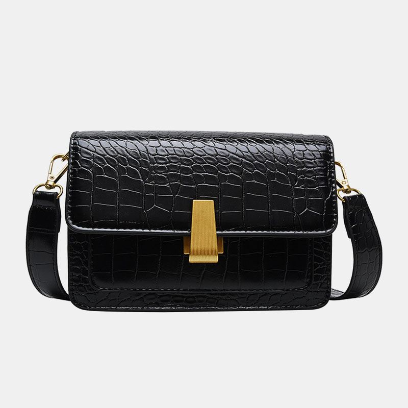 Kvinder Vintage Lizard Grain Crossbody Bag Skuldertaske