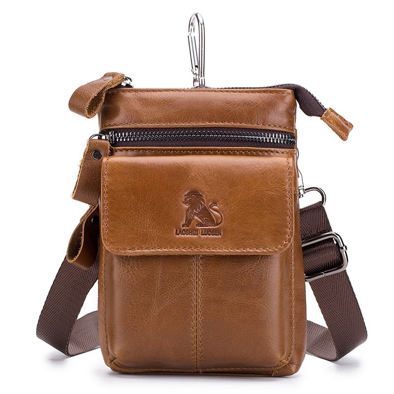 Mænd Ægte Læder Multi-carry Crossbody Taske Kohud Taske