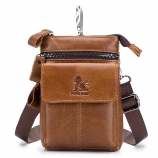 Mænd Ægte Læder Multi-carry Crossbody Taske Kohud Taske