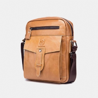 Mænd Ægte Læder Multi-pocket Anti-theft Crossbody Bag Skuldertaske