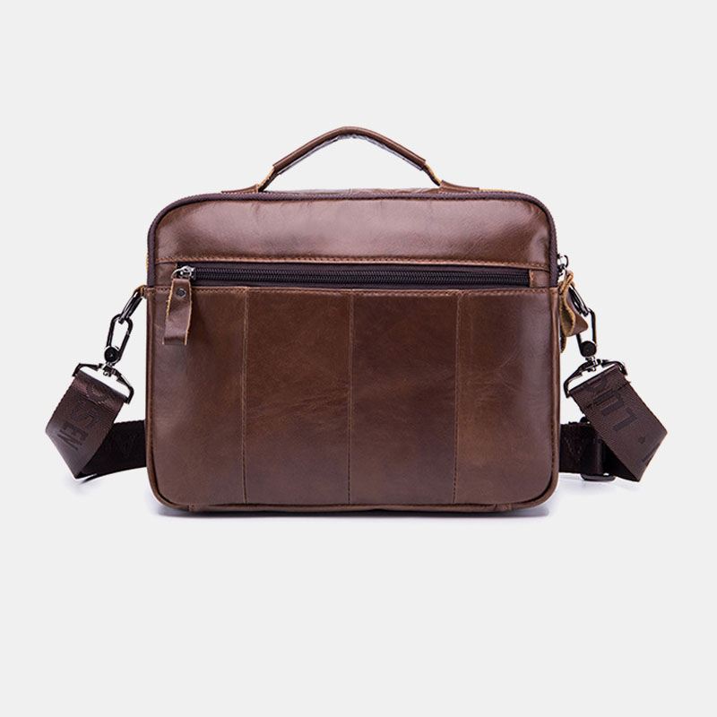 Mænd Ægte Læder Vintage Business Taske Crossbody Taske Håndtaske Til Arbejde