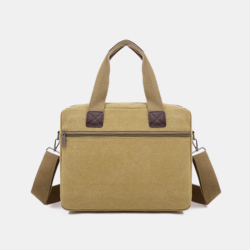 Mænd Canvas Multi-pocket Stor Kapacitet Anti-theft Crossbody Taske