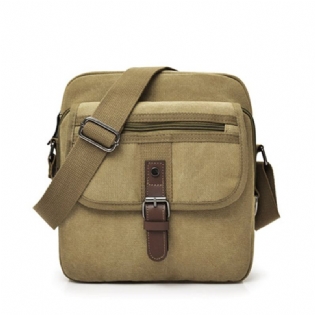 Mænd Canvas Multifunktionel Vintage Crossbody Taske Skuldertaske Casual Business Travel Pack