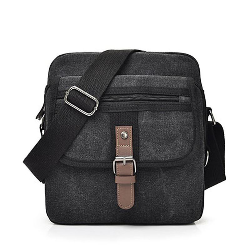Mænd Canvas Multifunktionel Vintage Crossbody Taske Skuldertaske Casual Business Travel Pack