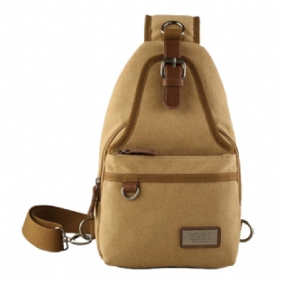 Mænd Canvas Retro Crossbody Bag Brysttaske Casual Outdoor Sports Skuldertaske