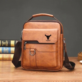 Mænd Imiteret Læder Vintage Business Taske Messenger Bag Crossbody Taske Kontorarbejde