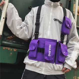 Mænd Kvinder Mode Brysttaske Tactical Multi-pocket Vest Bag
