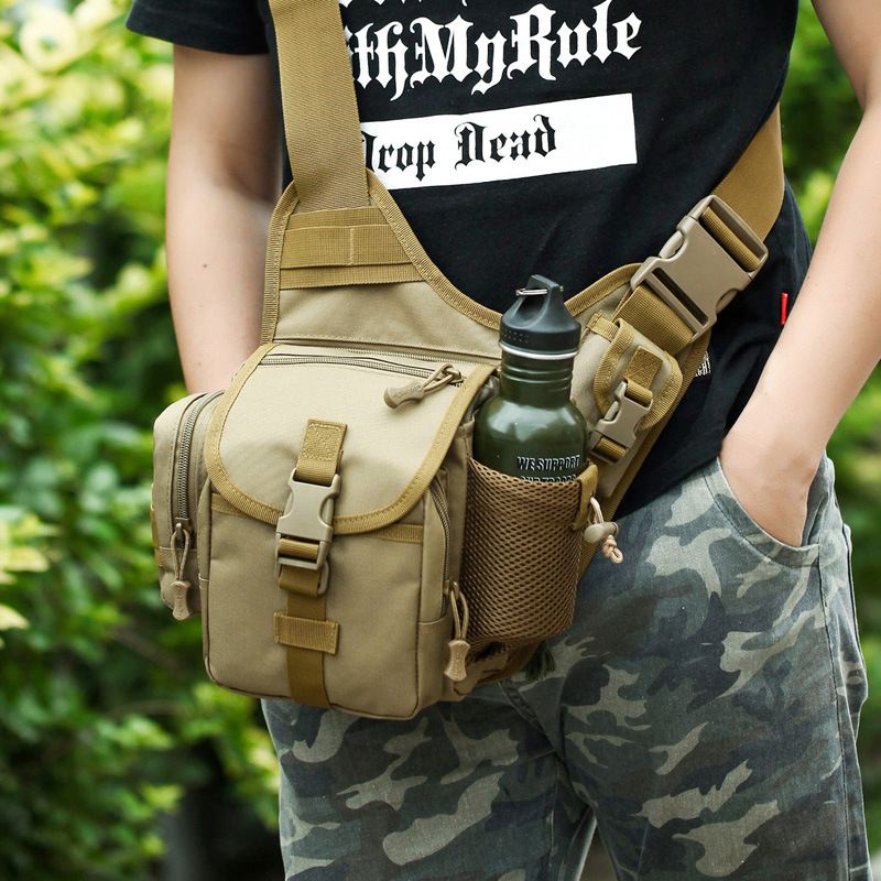 Mænd Oxford Udendørs Ridning Sport Camo Vandtæt Crossbody-taske Med Stor Kapacitet Taljetaske Sadeltaske