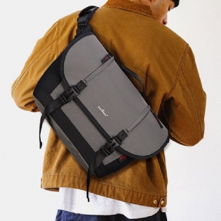 Mænd Oxford Vandret Stor Kapacitet Flap-over Crossbody Skuldertaske Rejsetaske