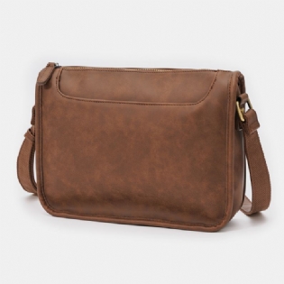 Mænd Pu-læder Med Stor Kapacitet Vintage 6.3 Tommer Telefontaske Messenger-taske Crossbody-tasker Skuldertaske