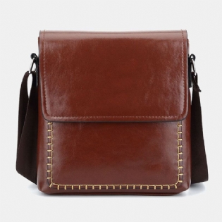 Mænd Pu-læder Vandtæt Crossbody-tasker Med Stor Kapacitet Ryg Anti-tyveri Lomme Slid-resistent Skuldertaske