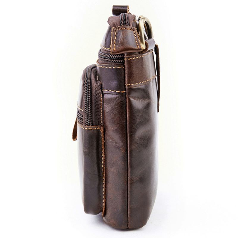 Mænd Telefontaske Multifunktions Olievoks Crossbody Taske Taljetaske