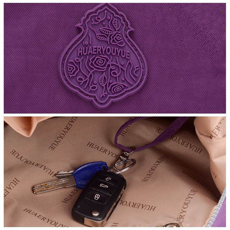 Nylon Letvægts Multi-lomme Crossbody Taske Med Stor Kapacitet