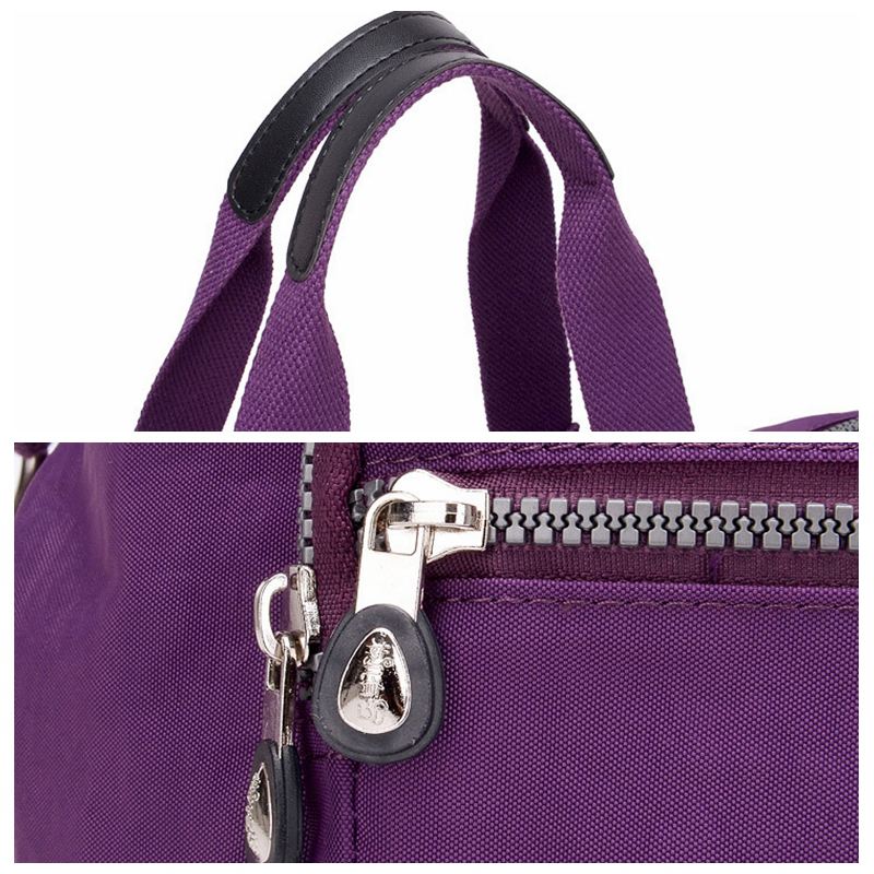 Nylon Letvægts Multi-lomme Crossbody Taske Med Stor Kapacitet