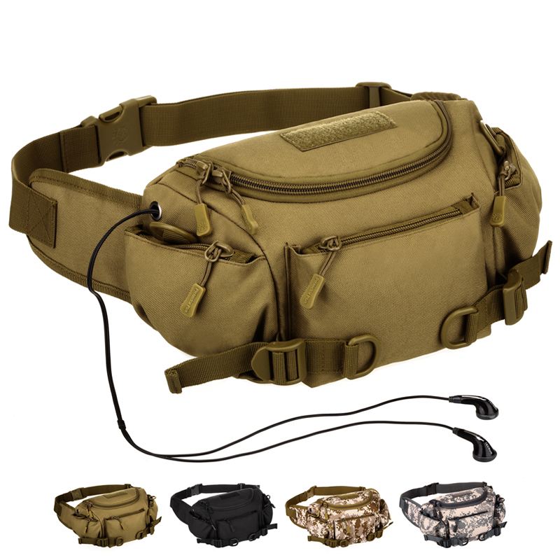 Nylon Outdoor Tactical Waist Bag Camping Fanny Pack Military Messenger Bags Til Mænd