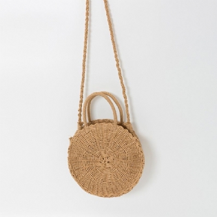 Runde Stråtasker Sommer Strandtasker Crossbody Taske