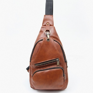 Vintage Brysttaske Outdoor Shoulder Daypack Til Mænd