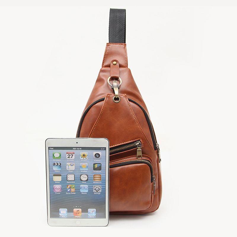 Vintage Brysttaske Outdoor Shoulder Daypack Til Mænd