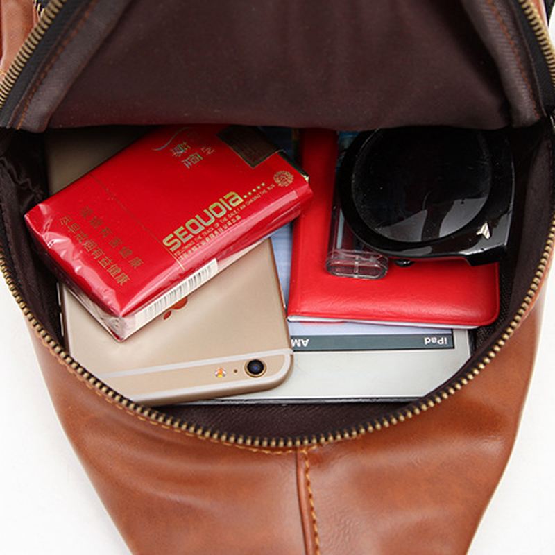 Vintage Brysttaske Outdoor Shoulder Daypack Til Mænd