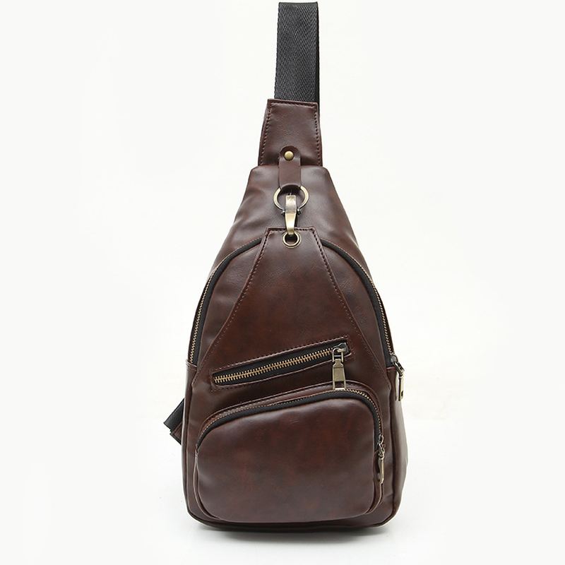 Vintage Brysttaske Outdoor Shoulder Daypack Til Mænd