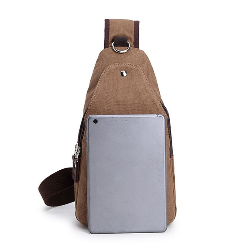 Vintage Canvas Casual Outdoor Travel Brysttaske