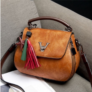 Vintage Kvast Bucket Bag Håndtaske Crossbody Taske Til Kvinder