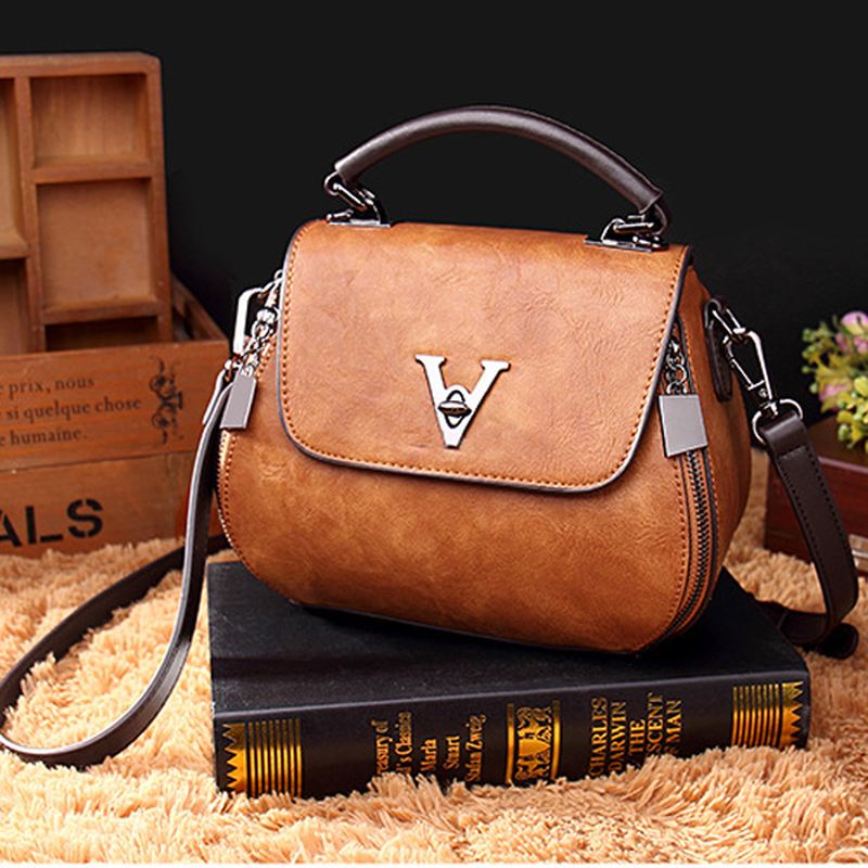 Vintage Kvast Bucket Bag Håndtaske Crossbody Taske Til Kvinder