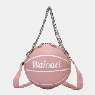 Wonmen Unikt Design Basketball Look Ensfarvet Håndtaske Mode Justerbar Skuldertaske Cross Body Bag