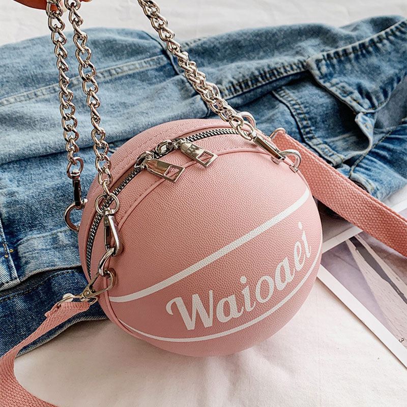 Wonmen Unikt Design Basketball Look Ensfarvet Håndtaske Mode Justerbar Skuldertaske Cross Body Bag