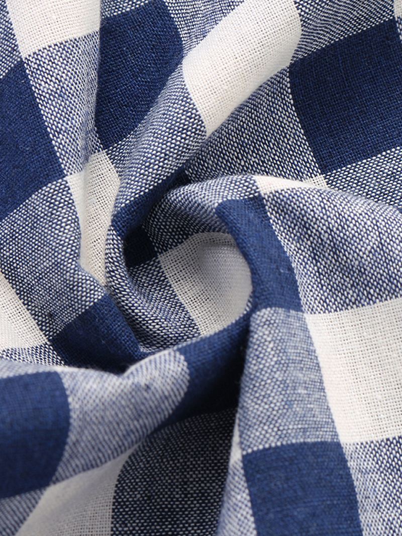 Kvinder Ærmeløs Plaid Løs Jumpsuit Med Brede Ben