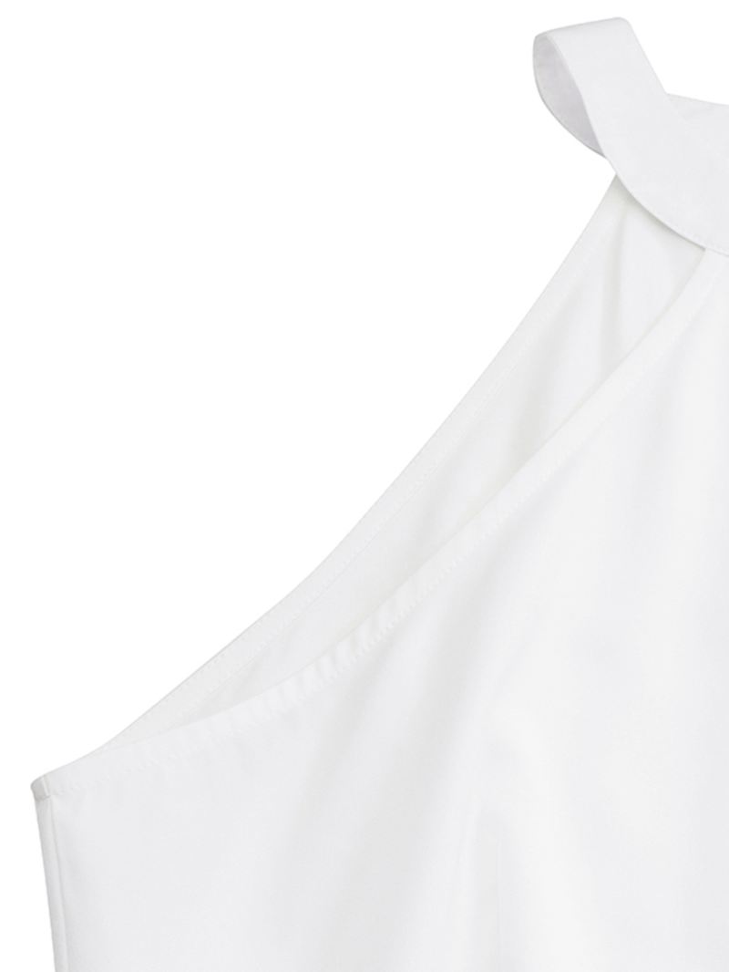 Kvinder Loose Fit European Solid Sleeveless Patchwork Faux Two Jumpsuit