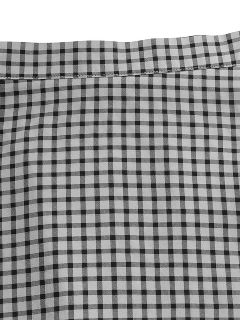 Kvinder Mid-kalv Længde Flæser Plisseret Uregelmæssig Hem Plaid Splejsning Nederdel