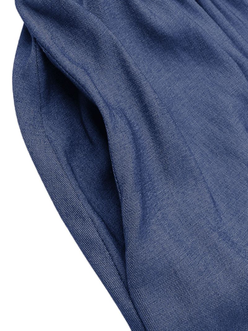 Kvinder Ren Farve Elastisk Talje Simple Swing-nederdele Med Lomme