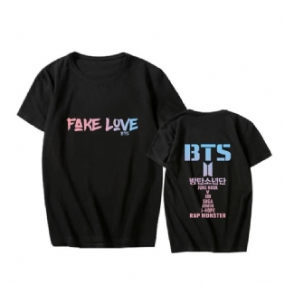 Boys Album Love Yourself Tear Fake Love Hip Hop T-shirt Med O-hals T-shirts Kortærmede Toppe T-shirt