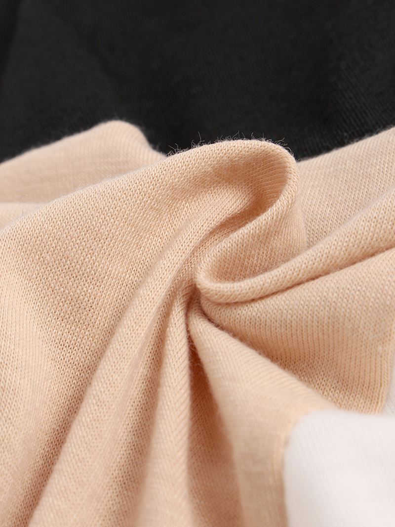 Kvinder Casual Langærmede T-shirts Med Farveblok