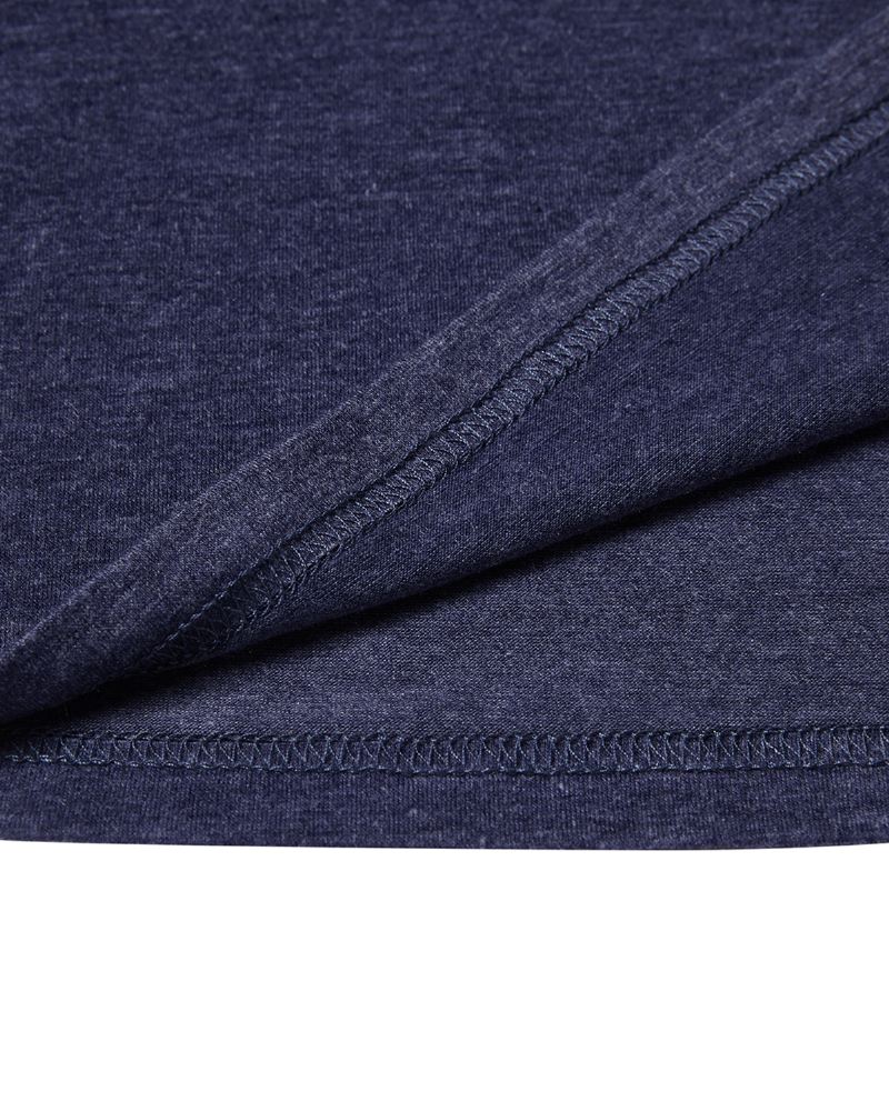 Kvinder Casual V-hals Langærmede Løse Baggy Solide T-shirts Med Lomme